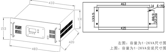 電力專用逆變電源產(chǎn)品尺寸圖和安裝圖